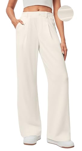 Ewedoos Wide Leg Pants Woman Stretchy Work Dress Pants Women Pull on Business Casual Slacks Trousers...