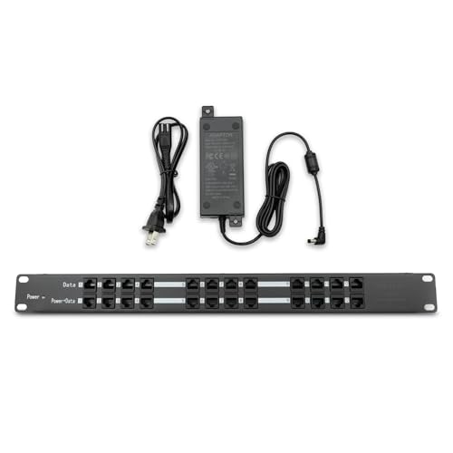Injecteur PoE 12 ports passif 802.3af 802.3at avec alimentation stable 48v