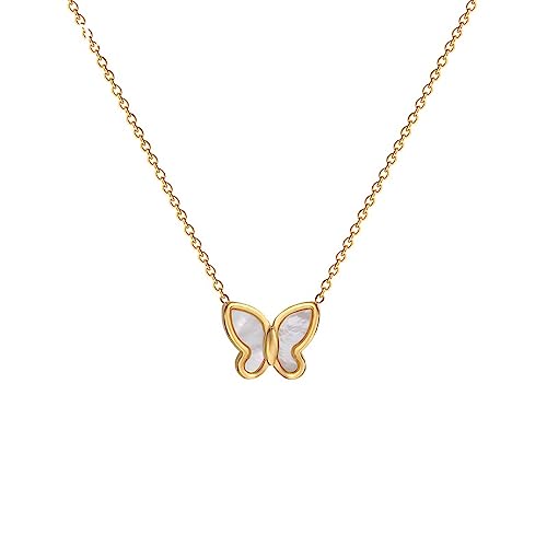 Collier papillon coloré femme pendentif ajustable bijou tendance