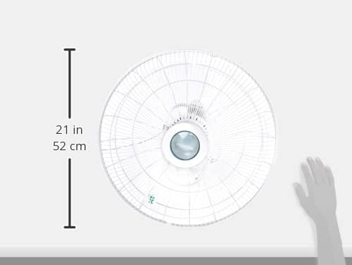 Image showing the MISTRAL MAF16F Auto Fan with a measurement of 21 inches (52 cm) in height, next to a human hand for scale.