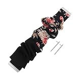 [KOMBIUDA] 対応 印花双拼色エラスティックウォッチバンド 快適肌触り交換用スマートウォッチバンド