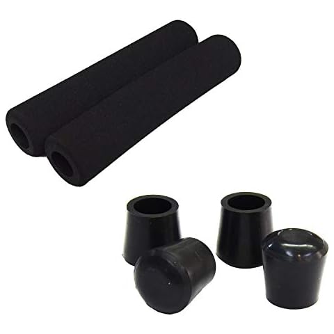 Freshore Cane Rubber Leg Tip (4 pcs/Pack) + Sponge (2 pcs/Pack), 0.59" Inside Diameter x 1" H Rubber tip Cover