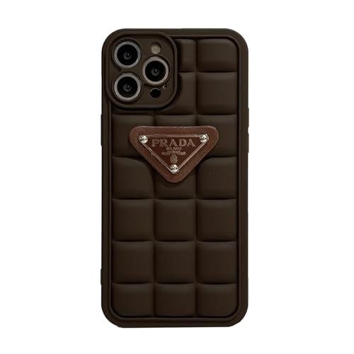 Image of BWOGUE Cool Puffer Case for iPhone 14 Pro，Full Body Protection Phone Cover /Case for iPhone 14pro, Shockproof Protective Silicone Cover for iPhone 14 pro Cover -iPhone 14 Pro, Brown