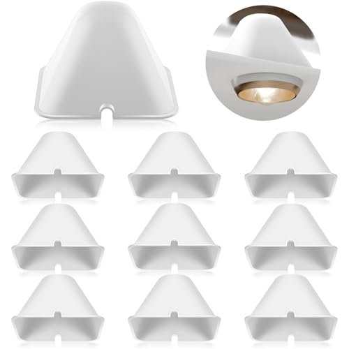 AceOrbit 10 Pcs 7.5 * 7.5 * 5 in Large Recessed Light Cover for 6 Inch Lighting Resistant & Energy Saving Recessed Insulation Protect for LED & Halogen Downlight in Homes Offices (White)