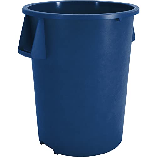 Image of SPARTA Bronco Round Waste Bin, Trash Can with Handles for Garbage or Recycling, 20 Gallon Capacity, Blue