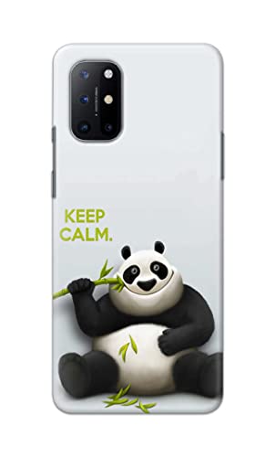 Image of PRINTFIDAA� Printed Hard Back Cover Case for OnePlus 8T | OnePlus 8T+ 5G Back Cover (Cartoon Panda) -2808