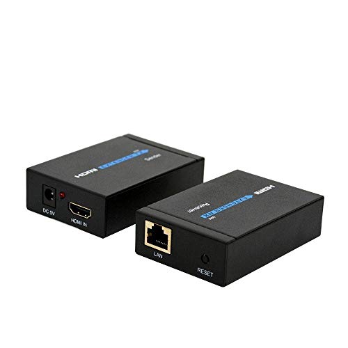 Extensor Hdmi 60m Conversor Via Cabo De Rede Cat 5/6