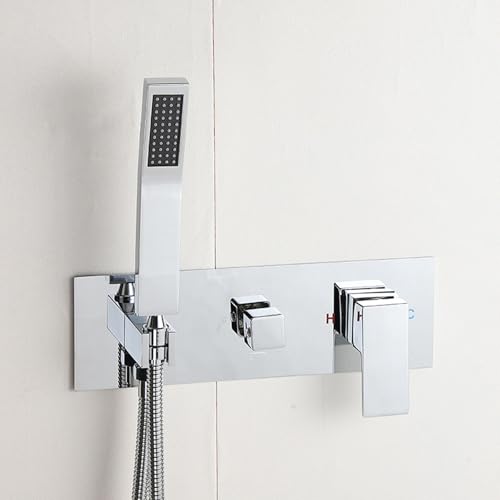Kit de douche murale gain de place douche de pluie anti-calcaire et bec rétractable - 7