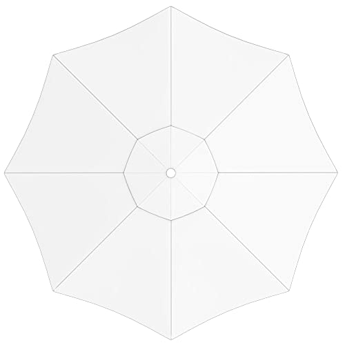 paramondo Sonnenschirm Bespannung für interpara Mittelmastschirm Rund Ø 350 cm, mit Schirmbelüftung, Waschbar, Weiss