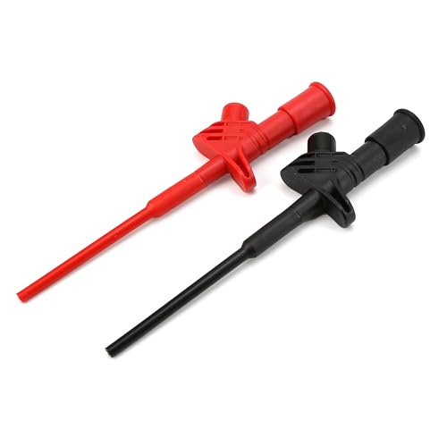 Image of 2Pcs P5004 Test Hook Clip, Professional High Voltage Flexible IC Test Grabbers Probe Jumper Insulated Quick for Electronic Testing Electronic Experiment Used in Instrument and Meter