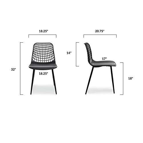 Poly & Bark Marais Modern Dining Chair (Set Of 4) (Black) #TOP2