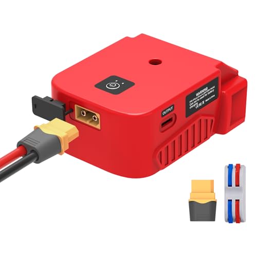 Azocek Multi-Functional USB Charger Adapter & Upgrade Battery Adapter Compatible with 18V Battery, with 2 USB Ports&1 Type-C Fast Charging Ports, with DC XT60 Port for DIY(1-Pack)