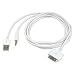 Apollo23 30P Dock to USB AUX 3.5mm Audio Cable for Apple iPhone 4S 3GS iPod Touch, 4FT 2-in-1 USB 3.5mm Audio Cable, White