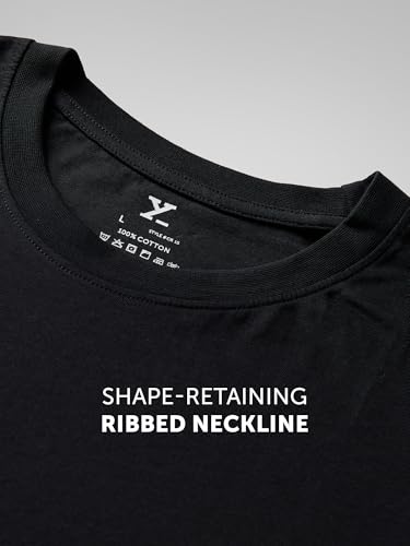 Image of XYXX Men's Super Combed Cotton Half Sleeve Round Neck T-Shirt | Crew Neck Tshirt for Men