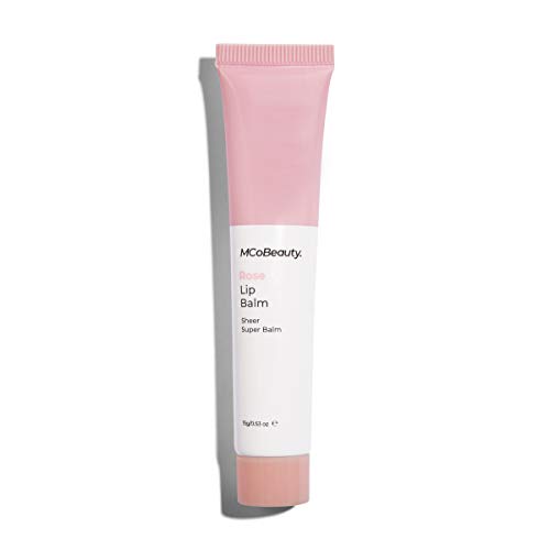 MCoBeauty Lip Balm Moisturizer - Long-Lasting Treatment for Dry and Chapped Lips - Protects Against Moisture Loss - Leaves Lips Feeling Soft, Supple and Full - Vegan - Rose Flavor