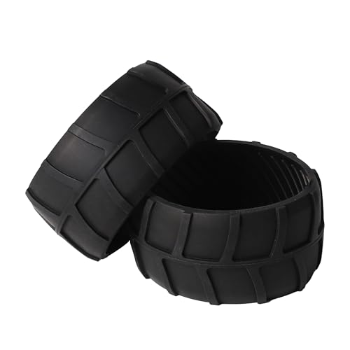 stonenect 2Pcs Rubber Wheel Protector Protection Raiser Cover Compatible with Worx Landroid Robotic Lawnmower Front Wheel Robot S300 WR130E