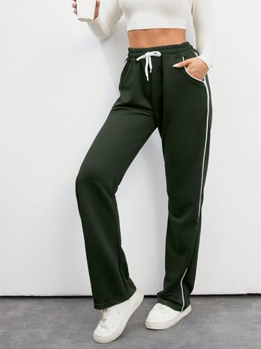 Image of SAKHWALA Women's Striped Track Pants | Women Trackpants | Women Lower /Pyjama | Lounge Pants | Loose Fit Trackpants | Gym /Yoga /Casual Wear Pants