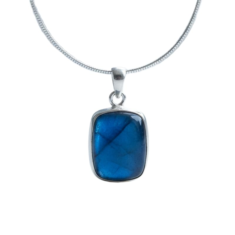 Pendentif en quartz bleu LKBEADS, collier en pierre naturelle pour retrouver calme et sérénité