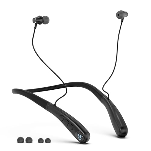 Rechargeable Hearing Aids for Seniors, Neckband Hearing Aids with Noise Cancellation, 35dB Gain for Crystal Clear Conversation for Mild to Moderate Loss