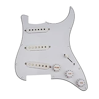 VIDEO Ye PF Accessoires de Guitare électrique Blanche Circuit Board 3 Single Coil Loaded Prewired Pickguard SSS Plain… - Les Beatles, Paul McCartney, John Lennon, RIngo Starr, George Harrison