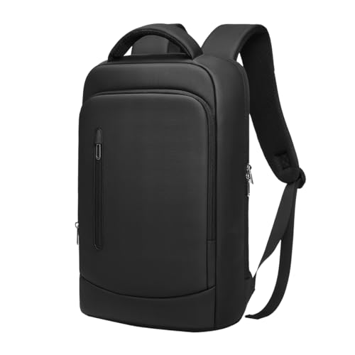 Slim Business Laptop Backpack for Men 15.6 Inch Computer Lightweight Anti-Impact Protection Travel Backpacks Water Resistant Laptop Bag for Work Office College-Black