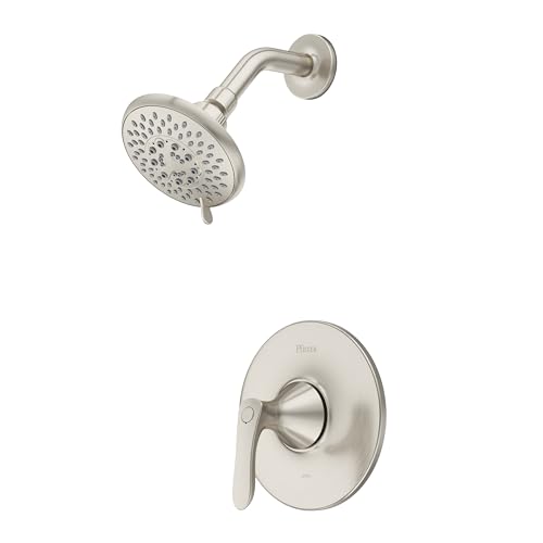 Pfister Weller Single Handle Shower Trim Kit with Multi-Function Shower Head 5 Spray Modes Brushed Nickel Finish Valve Not Included WaterSense Certified LG897WRK