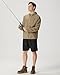 Locachy Men's Lightweight Outdoor Hoodie Breathable Full Zip Long Sleeve Fishing Hiking Performance Shirt Quick Dry Khaki XXL