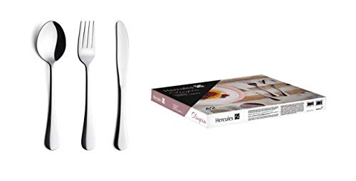 Faqueiro Olímpia 42 Peças Estojo Papelão 1555-042 HERCULES Prata