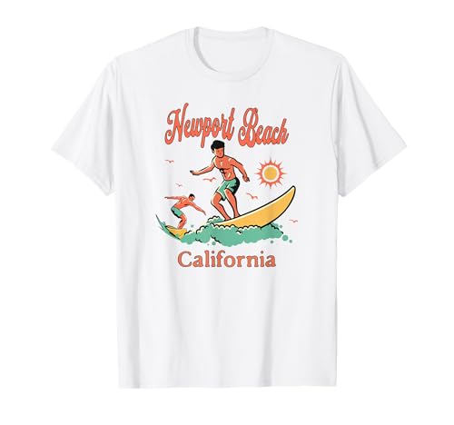 California Newport Beach CA Surfer Surfing Fishing Lover T-Shirt