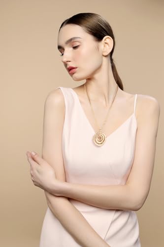 CLASSYZINT Gold Choker Necklace For Women Sun Heart Flower Charms Pendant Necklace Chunky Gold Statement Necklace4