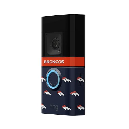 Image of All-New Limited Edition, Official NFL Faceplate for Ring Doorbells - Video Doorbell 3, Video Doorbell 3 Plus, Video Doorbell 4, Battery Doorbell Plus, and Battery Doorbell Pro | Denver Broncos