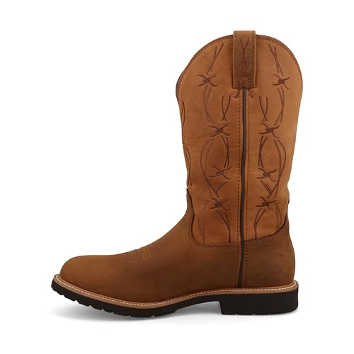 Twisted X Men's 12" Western Work Boot, Round Toe with CellStretch2