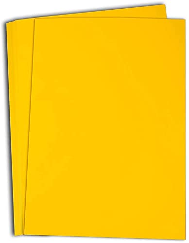 Hamilco Colored Cardstock Paper 11x17" Sunflower Yellow Color Card Stock Paper 50 Pack
