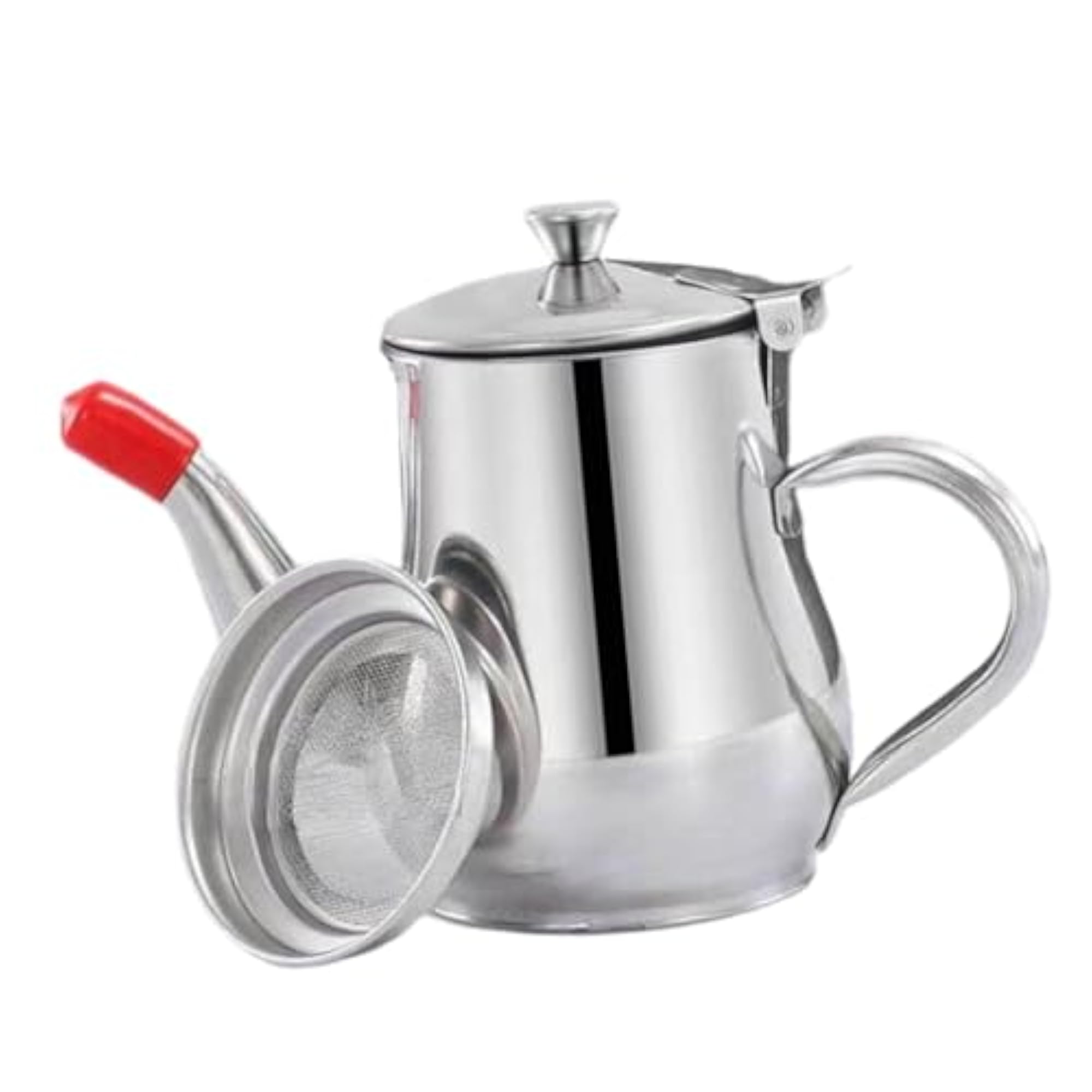 Oil Pot Kitchen Storage Strainer Container, 18oz