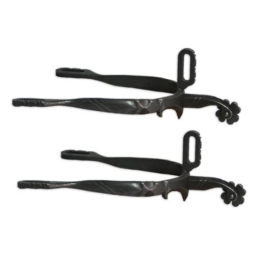 Espuela vaquera de fragua | Estilo Soldada | Modelo ruleta trébol | Equipamiento para el caballo | Producto de Guarnicionería | Los Nietos