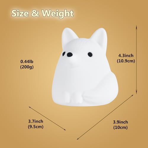 Lámpara de noche de silicona TriPro Fox para habitación infantil miniatura 5