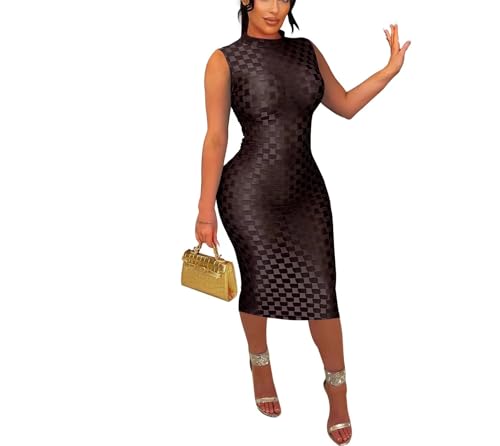 Image of Women's Casual Turtleneck Long Sleeve Elegant Long Dress Lounge Mesh Bodycon Maxi Party Dresses