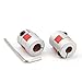 Yeebyee 8mm to 10mm Bore Aluminium Plum Flexible Shaft Coupling Servo Stepper Motor Jaw D20xL25 Connector Flexible Shaft Couplers for 3D Printer/CNC Machine/DIY Encoder, 2pcs/Pack (8mmx10mm)