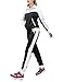 FACIDBY Cute All-Sport Waterproof Breathable Rain Suit for Women Full Tracksuit, White Black X-Small