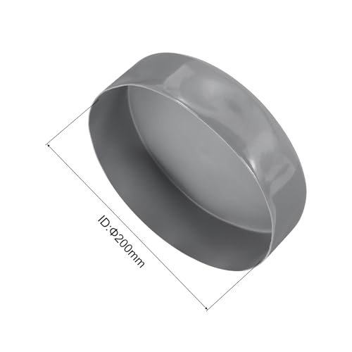 Image of uxcell 4pcs Rubber End Caps 200mm ID Vinyl Round End Cap Cover Screw Thread Protectors Light Gray, 50mm Height