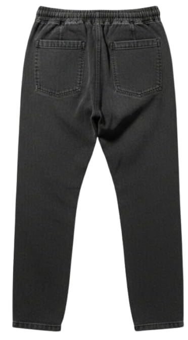 Image of Women Charcoal Black | Grey Black Denim Style Jeans Elastic Waist | Girls wear