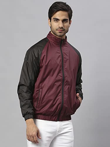 Image of Dennis Lingo Polyester Regular Fit Full Sleeves Men's Color Block Shell Jacket with 2 Pockets - Casual Winterwear for Men