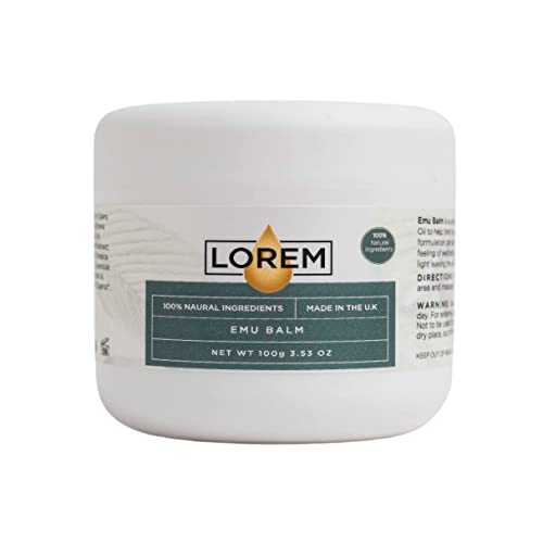 Lorem Emu Oil Balm for Muscle and Joint Relief, 100g