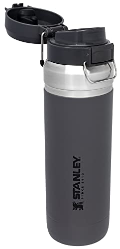Stanley Quick Flip GO Water Bottle 36 oz | Push Button Lid | Leakproof and Packable for Travel and Sports | Insulated Stainless Steel | BPA-Free | Charcoal - Image 4