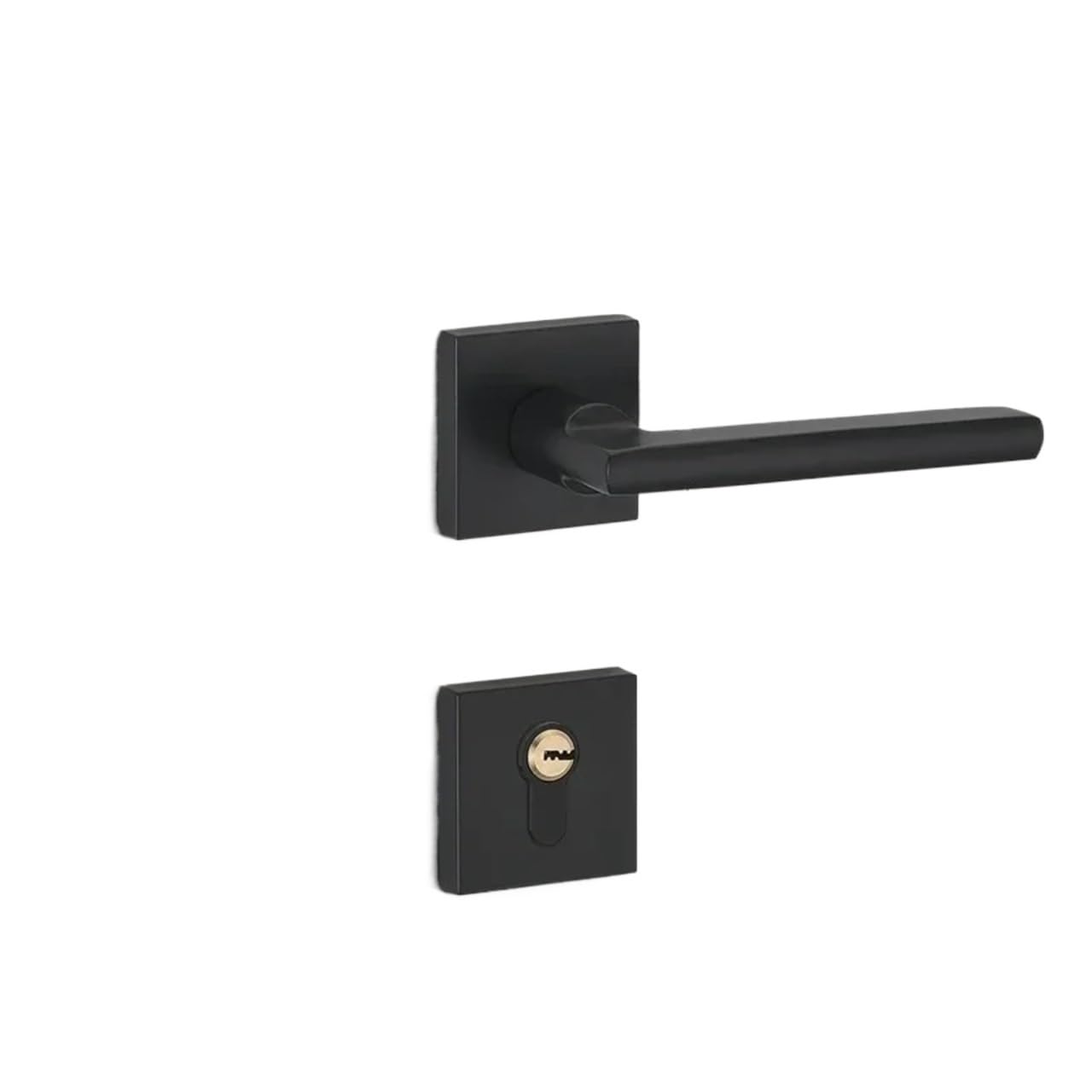 Sxolcoufoh Black-D Magnetic Silent Indoor Black Split Handle Lock 1Pcs(Black-D)