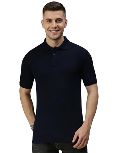 Image of Lux Cozi Men's Cotton Solid Polo Tshirt | Collar Tshirts | Half Sleeves | Stylish & Premium All Day Wear | Pack of 1