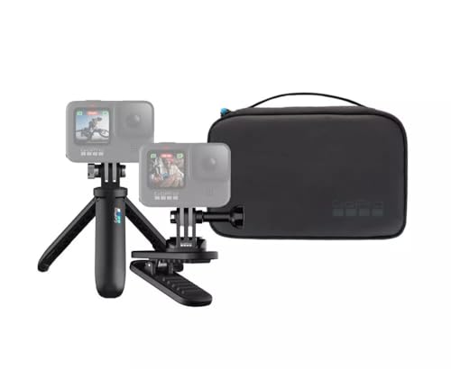 Kit da viaggio GoPro: include clip girevole magnetica, Shorty e custodia compatta - Prodotto ufficiale GoPro, AKTTR-002