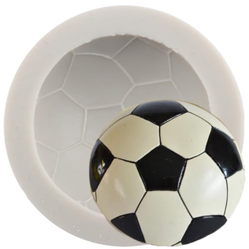 MINFEIDMS Moules en silicone en forme de ballon de football pour décoration de gâteaux, pâte à sucre, pâte polymère
