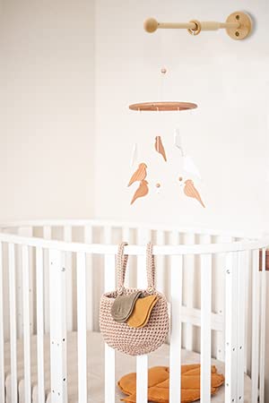 Crib Mobile Wooden Arm, 21.6 Inches Wall Mounted Suitable For All Mobiles | 100% Natural Beech Mobile Hanger Mount Wall Holder | Nursery Decor For Sturdy Mobile For Newborn Boys And Girls #TOP2