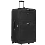 ARIANA® Lightweight Luggage Trolley Expandable Suitcase Travel Bag - 70x46x26cm (Black, 26" Medium)